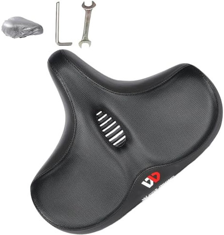 bullocc Fahrradsattel Schmerzfrei Extra breit WD Comfort Plus Übergroßer Bequemer Fahrradsattel - Extra Breit, Weich Polster, Atmungsaktiv, Ergonomisch