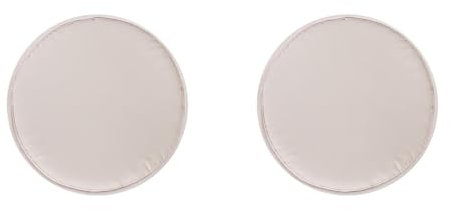 2er-Set Tragbar Rund Sitzkissen 30x30x2cm, Memory-Schaum mit Riemen rutschfest Gemütlich Abnehmbar Waschbar Perlbaumwolle Stuhlkissen für Wohnzimmer, Küche, Konferenzraum, Garten, 2er Set Beige