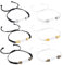 PH PandaHall 6Pcs Bracelet Pendentif Flacon en Verre Bracelet Réglable avec Récipient en Verre Ouvrable Tube en Verre Transparent Bracelet pour Hommes Femmes Fabrication de Bijoux, Noir/Blanc