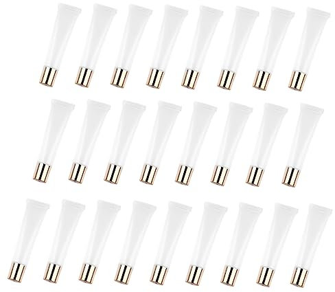 MOTHNUR 25pcs Plastic Empty Lip Gloss Tubes for Skincare Leakproof Lip Balm Quality Plastic Material for Travel