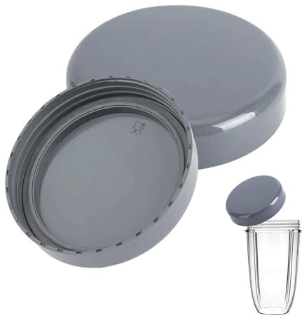 Flat Lid Cap with Gaskets for Nutribullet: 2 Pcs Replacement Cups Cover for 600W 900W Blender System - Leak-Proof Resealable Lids Compatible with Nutri Bullet Cups 18oz, 24oz, 32oz