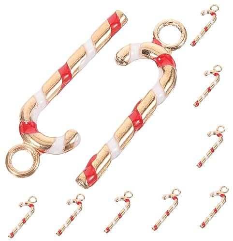 DIYEAH 10 Stück Weihnachtsbaum Schmuck Anhänger Selber Machen Schmuck Dekorativer Anhänger Ornamente Halsketten Für Frauen Weihnachtszauber Weihnachtsanhänger Goldene Ringe Legierung