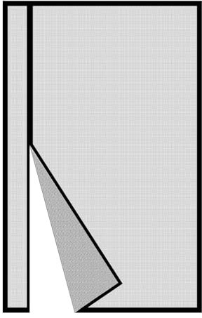Porta A Soffietto Magnetica, 90x265cm, Apertura Laterale, Ribaltabile A Destra E A Sinistra, Silenziosa, Nero