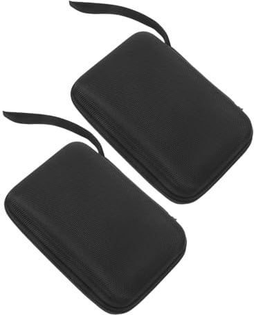 KOMBIUDA 2pcs Eva Electronics Carrying Pouch Diabetes Bag for Hard Drive Earbuds and Cables Water-resistant Zipper
