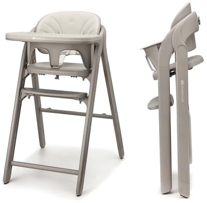 Kinderkraft Tino 3-in-1 High Chair, Adjustable Seat & Footrest, 5-Point Safety Harness, Removable Tray, Easy to Clean, Foldable, Grows with Your Child, Beige
