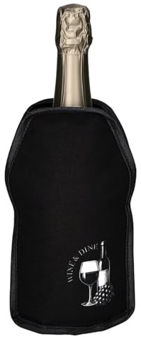 Giftcompany Froid Kühlmanschette Wine and Dine schwarz 23,5cm