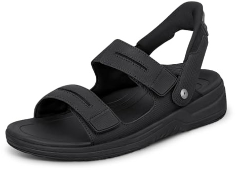 Orthofeet Neptune Orthopädischer Herren Slip-On Sandalen | Hands-Free Wasserfreundlich, Verstellbar, Offene Zehenpartie, Fußgewölbestütze, Ergonomische Dämpfung