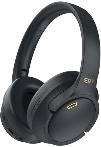 Cuffie Bluetooth - CGV - SonicVibe ANC - Cancellazione attiva del rumore - Microfono integrato - Equalizzatore personalizzabile - Nero