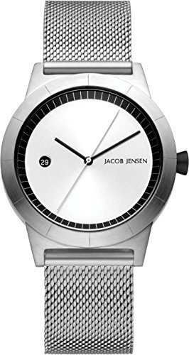Jacob Jensen Damen Analog Quarz Uhr mit Edelstahl Armband 152