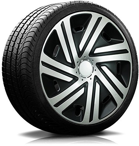 RADKAPPEN-Koenig 15 15 Zoll Radkappen Shadow-Line schwarz/silber RKK07 Radblenden 4 Stück