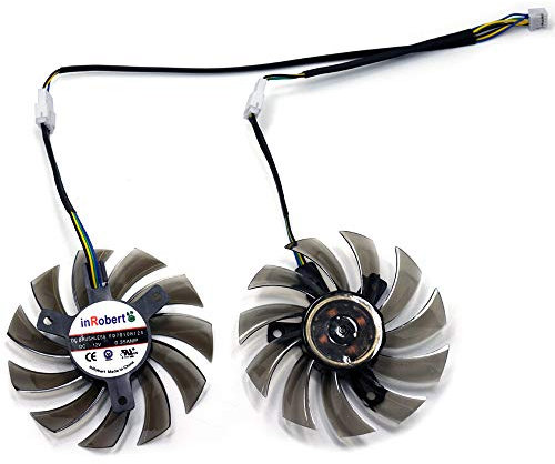 inRobert 75mm VGA Graphic Card Cooler Fan Replacement for Sapphire HD 6930 HD 7850 7870 ASUS GTX 570 760 770 Video Card