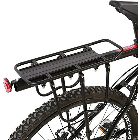 Aluminiumlegierung Gepäckträger Einstellbare Fahrradgepäckträger, Fahrradträger Racks für Mountainbike und Fahrrad, schwarz, Bearing 25kg