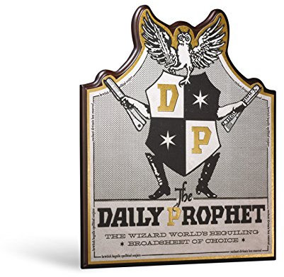 Harry Potter - Wandbild Wandschmuck - Tagesprophet - Holz - 36 x 31 cm - Wandtafel - Wandschild - Daily Prophet