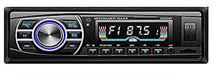 BOOMBOOST Radio Coche Autoradio Bluetooth Reproductor de MP3 Tarjeta Radio con Pantalla LED Soporte AUX Tarjeta SD Disco U Lector de Tarjetas SD MMC 24V 2053GBT