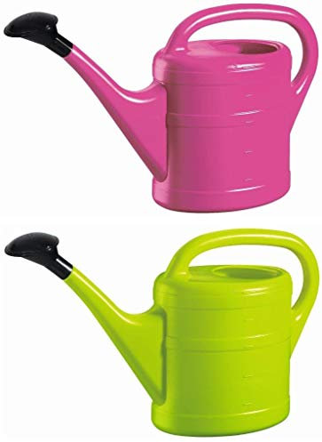 2X Gießkanne 5L PINK + MINTGRÜN + 1x KÜHLSCHRANKMAGNET! Gießkannen Kunststoff für groß & klein, Garten & Zimmerpflanzen Gieskanne Gieskannen Giesskanne 5 Liter Watering Can Kinder Zimmergießkanne