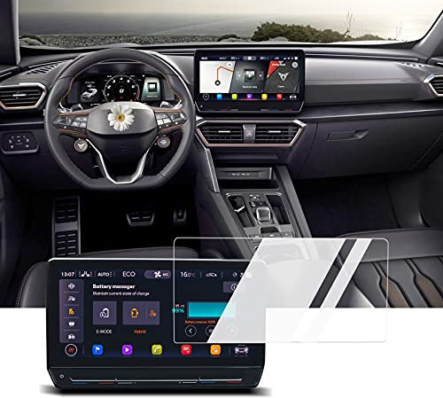 BIXUAN 12 Zoll für Cupra Formentor 2021 2022 2023 2024 Navigation Displayschutzfolie Transparent 9H Gehärtetes Glas Schutz Anti Fingerabdruck Schutzfolie GPS Navi Folie(Nicht 10 /12.9)