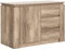 GFW Canyon Sideboard Unit With 3 Storage Drawers And 1 Door Storage Cabinet With Adjustable Shelves, Contemporary Beige Wooden Oak Sideboards for Living Room, Kitchen, Bathroom,86 W x 40D x 70Hcm