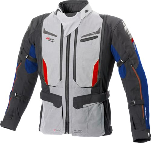 Büse Agadir Motorrad Textiljacke, hellgrau/blau, 56