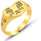 HMOOY Weinender Gesichts Ring, Verstellbarer Gold/Silber Weinendem Herzen Offener Ring Spaß Cartoon Trauriges Gesicht Teardrop Liebe Herzring Aussage Weinen Gebrochenes Herz Fingerring (Gold)