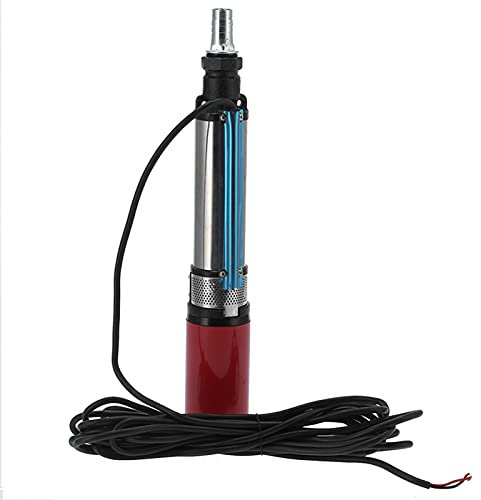 Bomba de Pozo Sumergible Solar, 50m DC 48V Bomba Sumergible de Pozo Profundo de Gran Flujo de Alta Elevación, Impulsor Flotante de Motor de Latón, para Pozo, Riego Agrícola