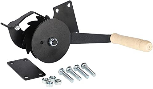 KOTARBAU® Cuerda con manivela para barbacoa, color negro, perfecto para barbacoas con salchichas