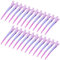 Bantoye Lot de 24 pinces crocodiles en métal antirouille avec trous pour coiffure, coloration des cheveux, dégradé de rose 8,5 cm