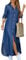 YMING Womens Denim Shirt Dresses Summer Sexy V Neck 3/4 Sleeve Loose Long Maxi Pleated Dress Sundress Niuzai XXL