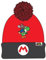 Super Mario Mütze Wintermütze mit Bommel (Rot, 54)
