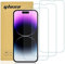 gueche [3-Pack] Screen Protector for iPhone 14 Pro and iPhone 15, Case Friendly, [Easy Installation], Scratchproof Tempered Glass Film 99.99% HD Clarity Screen Protector, 6.1-inch