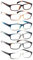 COJWIS Lesebrille 6 Pack herren und Damen Qualität Feder Scharnier Blaulichtfilter Leser Brille(6 Farbe Mischen-5, 4.00)