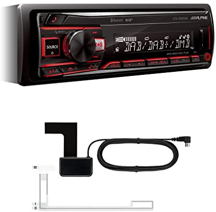 MEDIADOX USB-Autoradio mit DAB+ & Bluetooth Freisprecheinrichtung (USB, AUX-In, 3X Pre-Out 2,5V, 4x50 W inkl. DAB+ Antenne) von Alpine (UTE-204DAB)