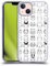 Head Case Designs Blanco En Línea Búhos del Garabato Caso Funda de Gel Suave Compatible con Apple iPhone 13