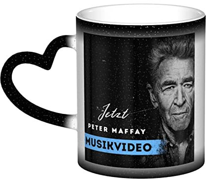 Peter German Maffay Tasse mit buntem Schmetterling, Farbwechsel, Keramik, Kaffeetasse, magische Teetasse, wärmeempfindlich, einzigartige Neuheit, lustig für Frauen, Mädchen, Geschenk