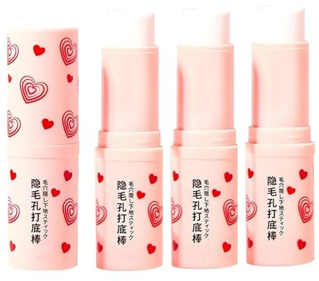 5 Stück Makeup Primer, Concealer Stick, Porenloser Grundierungsstift, Unsichtbare Pore Primer, Make-up Basis Gesichtsgrundierung, Feuchtigkeitsspendendes Nicht klebrige Makeup Base Stick (3PCS)