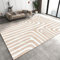 Gelb-weiß gestreift Teppich, Abstrakter Boho Läufer Teppiche Gegend, Anti-Rutsch Bodenteppiche, Rechteckig Teppich für Wohnzimmer, Schlafzimmer, Flur, Küche, Esszimmer, 150 x 210cm