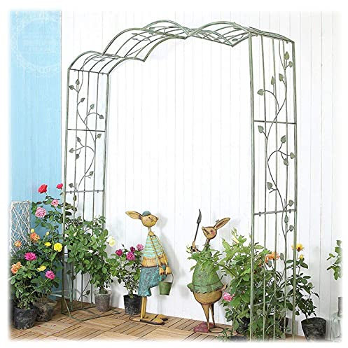 LQSSA Vintage Climbing Rosenbogen, Große Metallpergola -Gitter Für Kletterpflanzen, Garten, Hochzeitsbogenway/a