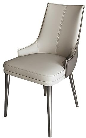 KAMPCO Esszimmerstühle Moderne Küchenstühle aus PU-Leder, gepolsterte Essensstuhl mit hoher Rückenlehne und Metallrahmen