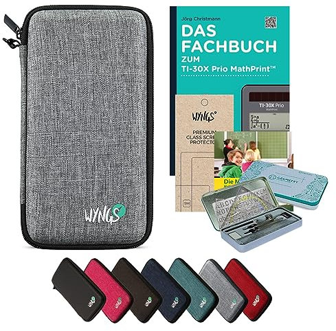 CALCUSO Zubehör Streberpaket Hellgrau kompatibel für Taschenrechner TI-30X Prio MathPrint