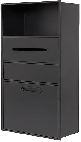 Wandnische Dusche Edelstahl Edelstahl-Badezimmer-Nische, Toilettenpapier-Aufbewahrungsregal, Versenkte Wasserdichte Duschnische For Badezimmer-Aufbewahrung/Shampoo/Toilettenartikel ( Color : Black , S