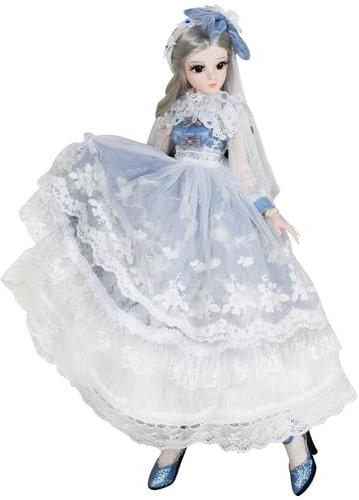 EVA BJD 1/3 BJD Puppe Ball Mechanische Gelenkpuppe 61 cm Prinzessin SD Puppe mit Make-up + komplettes Zubehör (Sarah)