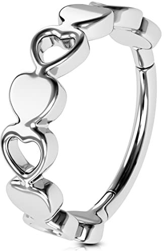 OUFER Body Piercing Helix Ohrring Creolen 16G Tragus Piercing Schmuck 316L Edelstahl Helix Daith Rook Conch Piercing Ring 12mm