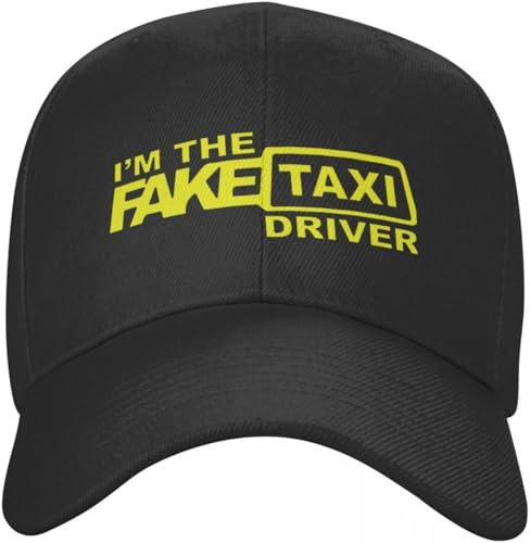 TeysHa Baseballkappe Snapback Sonnenhut klassisch I'm The Fake Taxi Driver Baseballkappe Unisex Erwachsene verstellbare Papa-Mütze für Männer und Frauen Hip-Hop-Geschenk