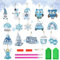 16 Set 5D Diamond Painting Weihnachten Anhänger, Double-Sided Diamond Painting kinder, Weihnachten Diamond Painting Anhänger, Weihnachten Heiße Kakao Diamanten Malerei DIY Schlüsselanhänger
