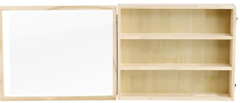 WIGING Wandmontage Sammlerstücke Ausstellungsregale, Scharniertür-Design Vitrine, Holz Autos, Spielzeugmodelle Aufbewahrung Organizer, Vitrine, Box Für Schlafzimmer(50x7x41cm)