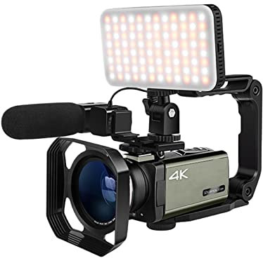 Macchina fotografica digitale, Telecamere Live Streaming KIT Videocamera Professionale 4k Zoom Ottico 12x 3.5 Touch Screen Videocamera Vlog