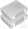 30 Slots Bead Storage Containers, Craft Bead Storage Box, Diamond Art Storage Box Clear Seed Bead Organiser Small Craft Organiser Box with Hinged Lid for Beads Seeds Glitter Rhinestones (2 Pack)