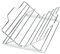 Grille à rôtir pliable en acier inoxydable - 27,5 x 26,5 x 1,8 cm - Pour fumoir, four, micro-ondes - Argenté