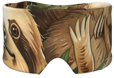 Schlafmaske mit niedlichem Faultier-Aufdruck, Augenmaske für Erwachsene, perfekt für Reisen, Camping, Meditation