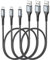 SUNGUY Cable Micro USB, 3 pièce 0,5m Câble Micro USB vers USB, Charge Rapide Cable Micro USB pour Galaxy S7 Edge, Moto G5 Plus, Sony Xperia Z5, Huawei P0 Lite, Kindle