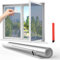 Fensterfolie Einseitig Blickdicht, 200 * 44.5cm UV Schutzfolie Fenster, Sichtschutzfolie Fenster Blickdicht von Außen, Wärmedämmung Fensterfolie Sonnenschutz, Sonnenschutzfolie Selbstklebend